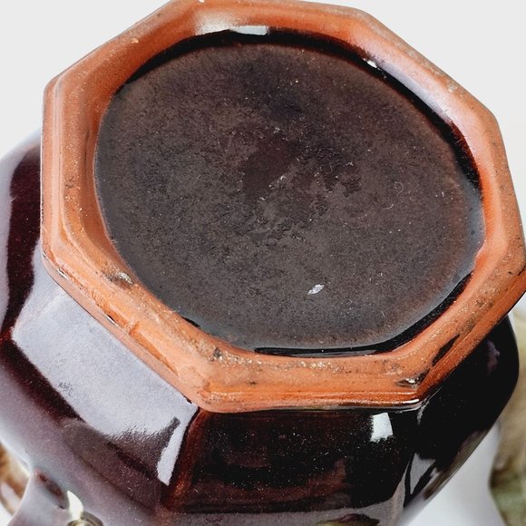 Vtg Van Briggle Glazed Drip Pottery Sugar Bowl & Creamer Set - Picture 10 of 10